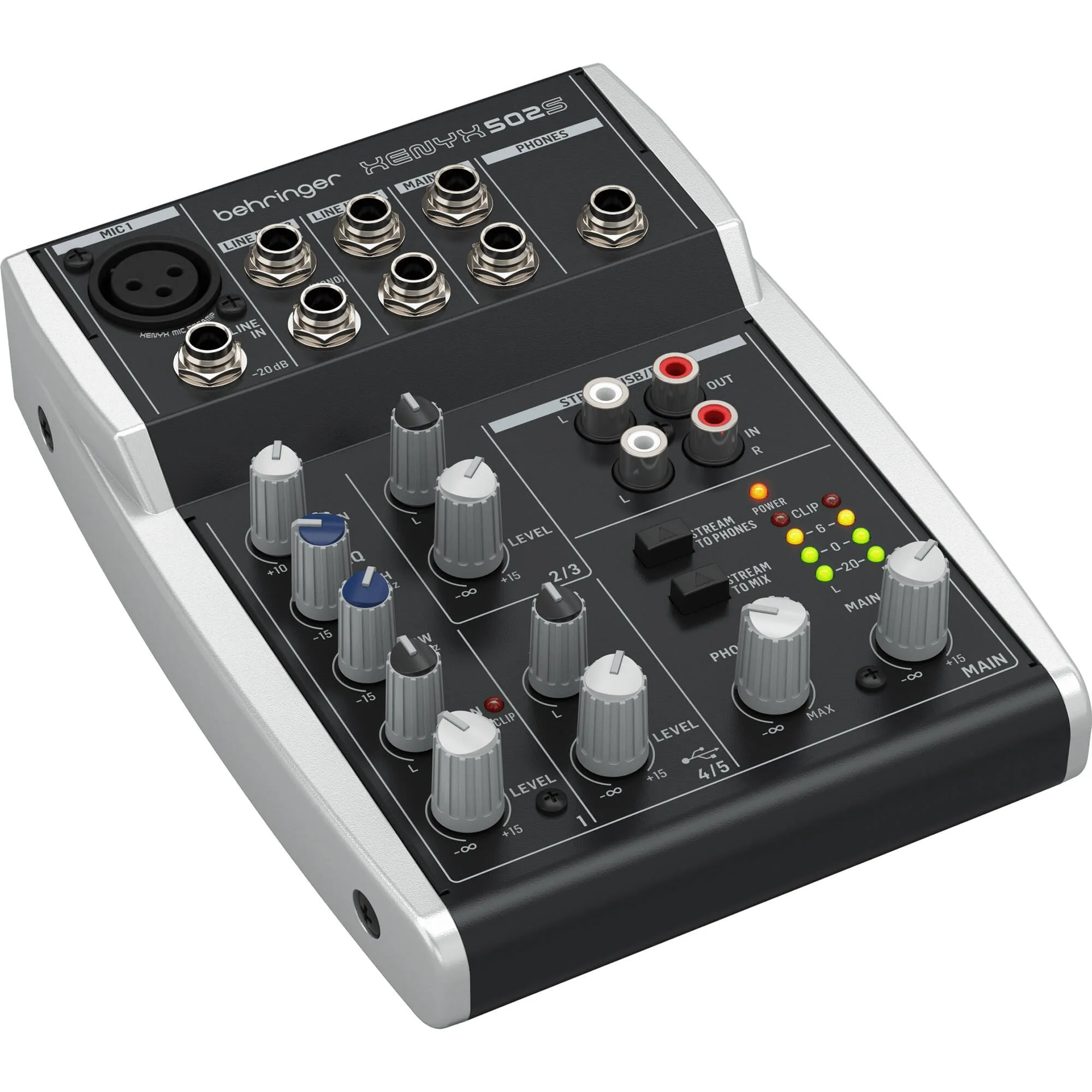 Mesa de Som 5 Entradas Streaming USB XENY...
