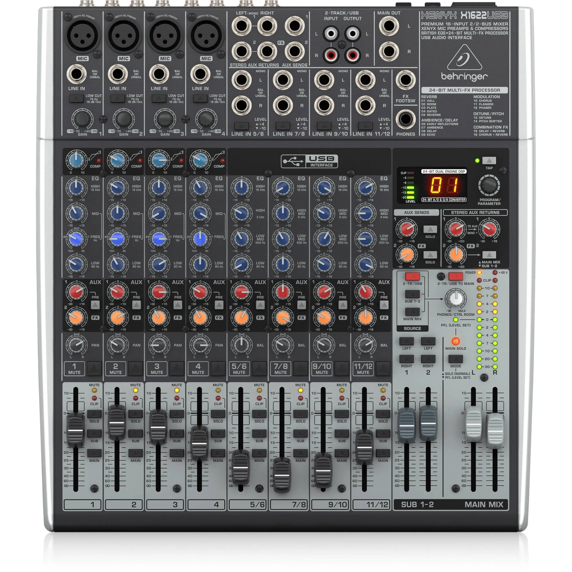 Mesa de Som Análogica Xenyx X1622-USB - B...